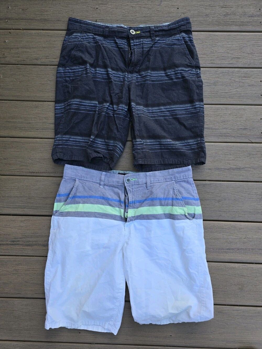 Tony Hawk Plaid Skateboarding Shorts Skull Streetwear Gray Size 34 Pair Of 2
